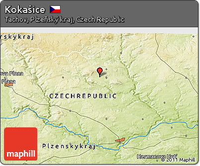 Physical 3D Map of Kokašice