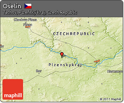 Physical 3D Map of Ošelín