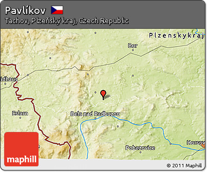 Physical 3D Map of Pavlíkov