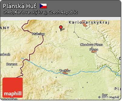 Physical 3D Map of Plánská Huť