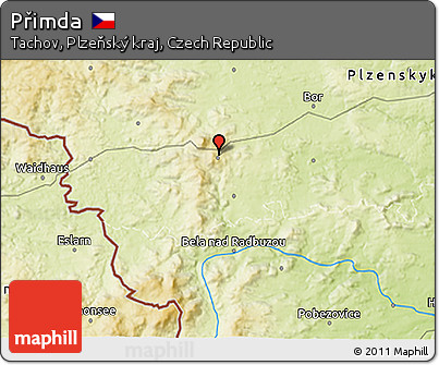 Physical 3D Map of Přimda