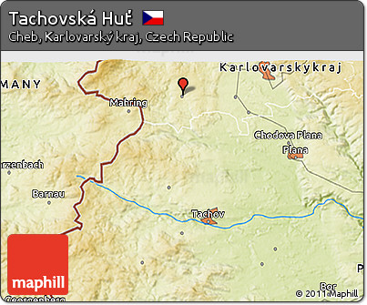 Physical 3D Map of Tachovská Huť