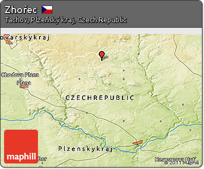 Physical 3D Map of Zhořec