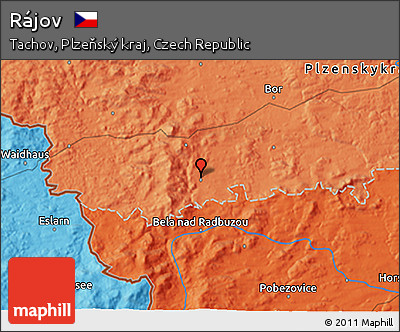 Political 3D Map of Rájov