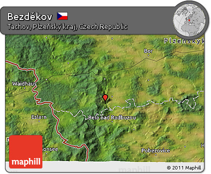 Satellite 3D Map of Bezděkov