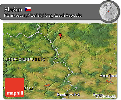 Satellite 3D Map of Blažim