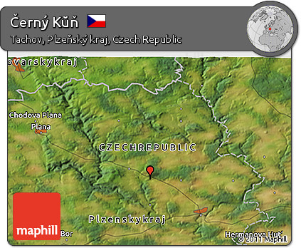 Satellite 3D Map of Černý Kŭň