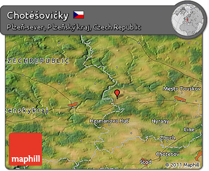 Satellite 3D Map of Chotěšovičky