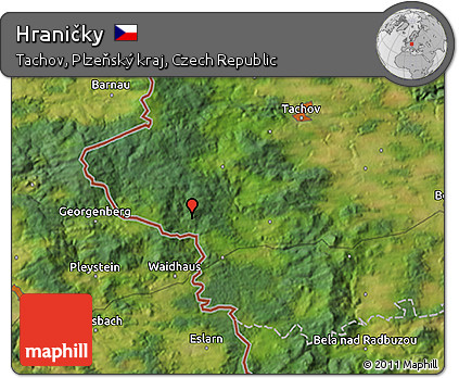 Satellite 3D Map of Hraničky