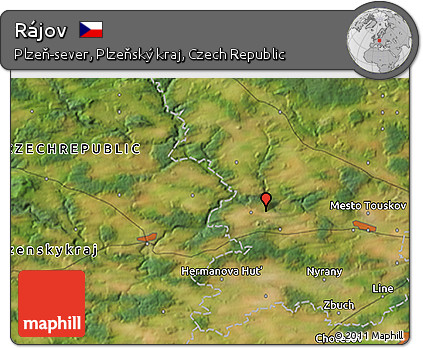 Satellite 3D Map of Rájov