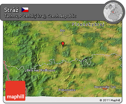 Satellite 3D Map of Stráž
