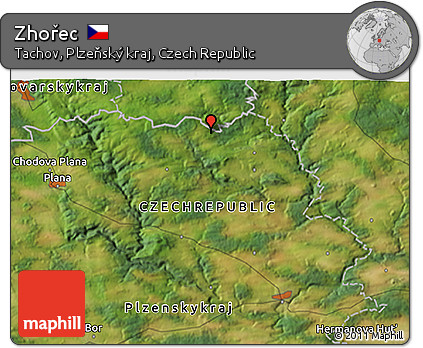 Satellite 3D Map of Zhořec