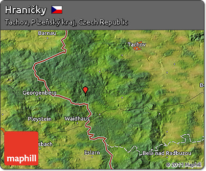 Satellite 3D Map of Hraničky