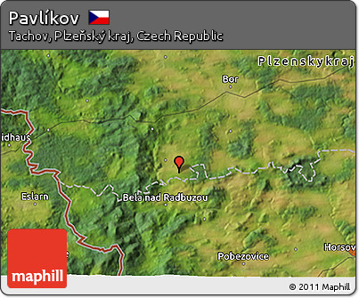 Satellite 3D Map of Pavlíkov