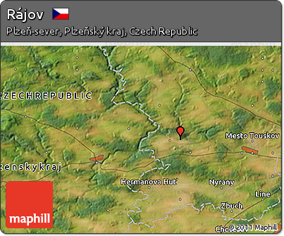 Satellite 3D Map of Rájov