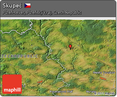 Satellite 3D Map of Skupeč