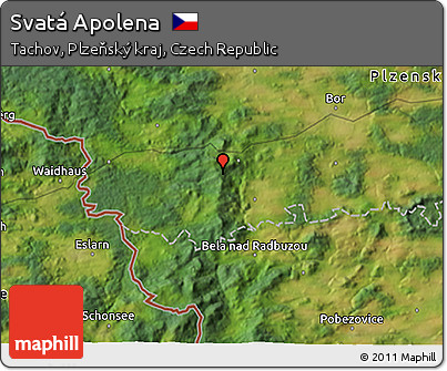 Satellite 3D Map of Svatá Apolena