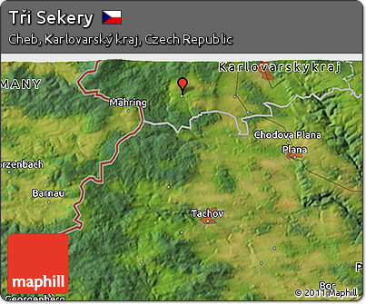 Satellite 3D Map of Tři Sekery