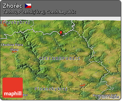 Satellite 3D Map of Zhořec