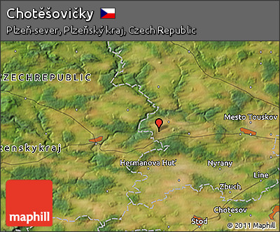 Satellite 3D Map of Chotěšovičky