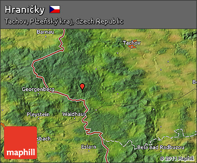 Satellite 3D Map of Hraničky