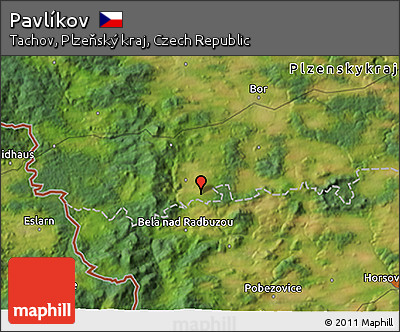 Satellite 3D Map of Pavlíkov