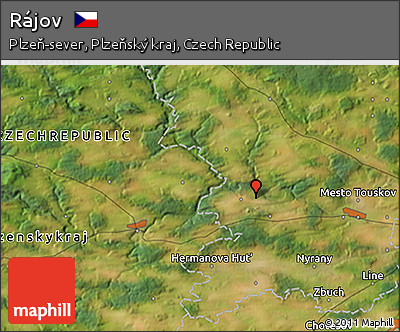 Satellite 3D Map of Rájov