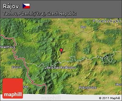 Satellite 3D Map of Rájov