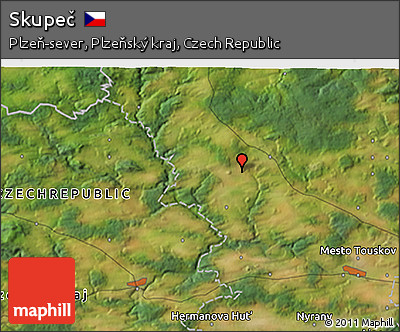 Satellite 3D Map of Skupeč