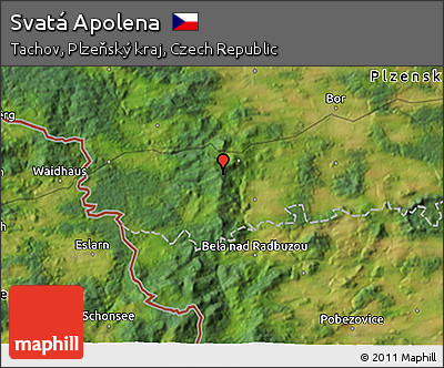 Satellite 3D Map of Svatá Apolena
