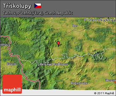 Satellite 3D Map of Třískolupy