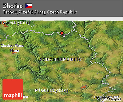 Satellite 3D Map of Zhořec