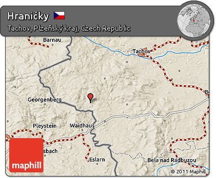 Shaded Relief 3D Map of Hraničky