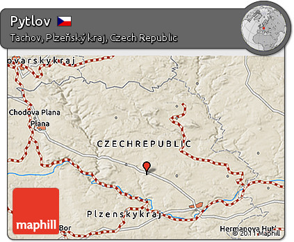 Shaded Relief 3D Map of Pytlov