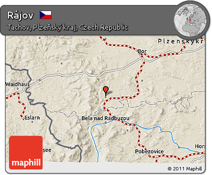 Shaded Relief 3D Map of Rájov