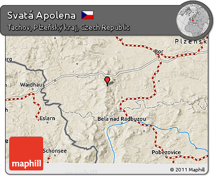 Shaded Relief 3D Map of Svatá Apolena