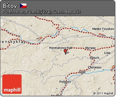 Shaded Relief 3D Map of Bítov
