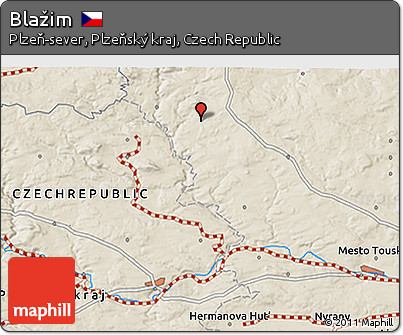 Shaded Relief 3D Map of Blažim