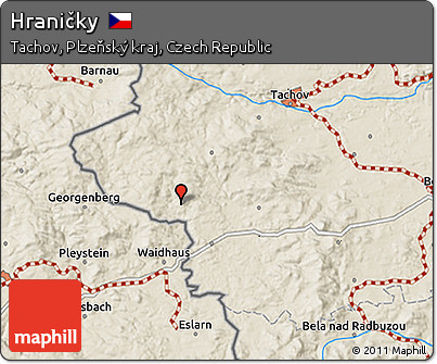 Shaded Relief 3D Map of Hraničky