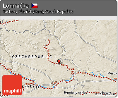 Shaded Relief 3D Map of Lomnička