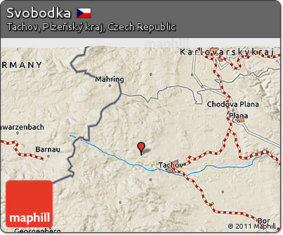 Shaded Relief 3D Map of Svobodka