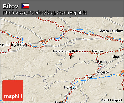 Shaded Relief 3D Map of Bítov