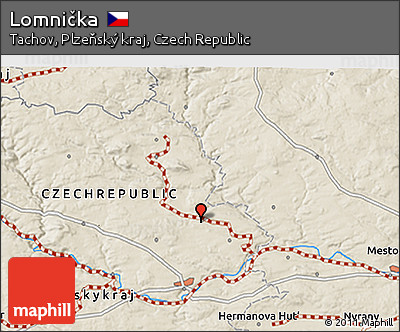 Shaded Relief 3D Map of Lomnička