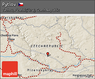 Shaded Relief 3D Map of Pytlov
