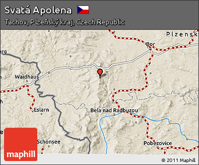 Shaded Relief 3D Map of Svatá Apolena