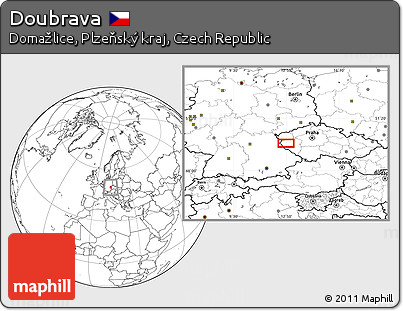 Blank Location Map of Doubrava