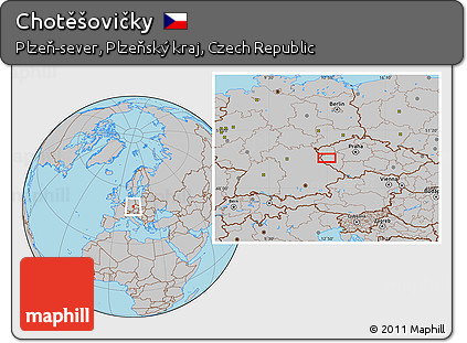 Gray Location Map of Chotěšovičky
