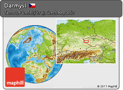 Physical Location Map of Darmyšl