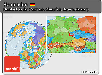 Political Location Map of Heumaden