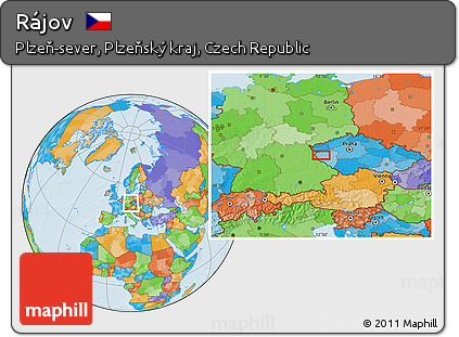 Political Location Map of Rájov